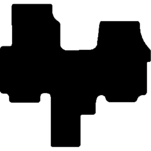 Black mat outline, template 3422