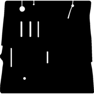 Black mat outline, template 3630